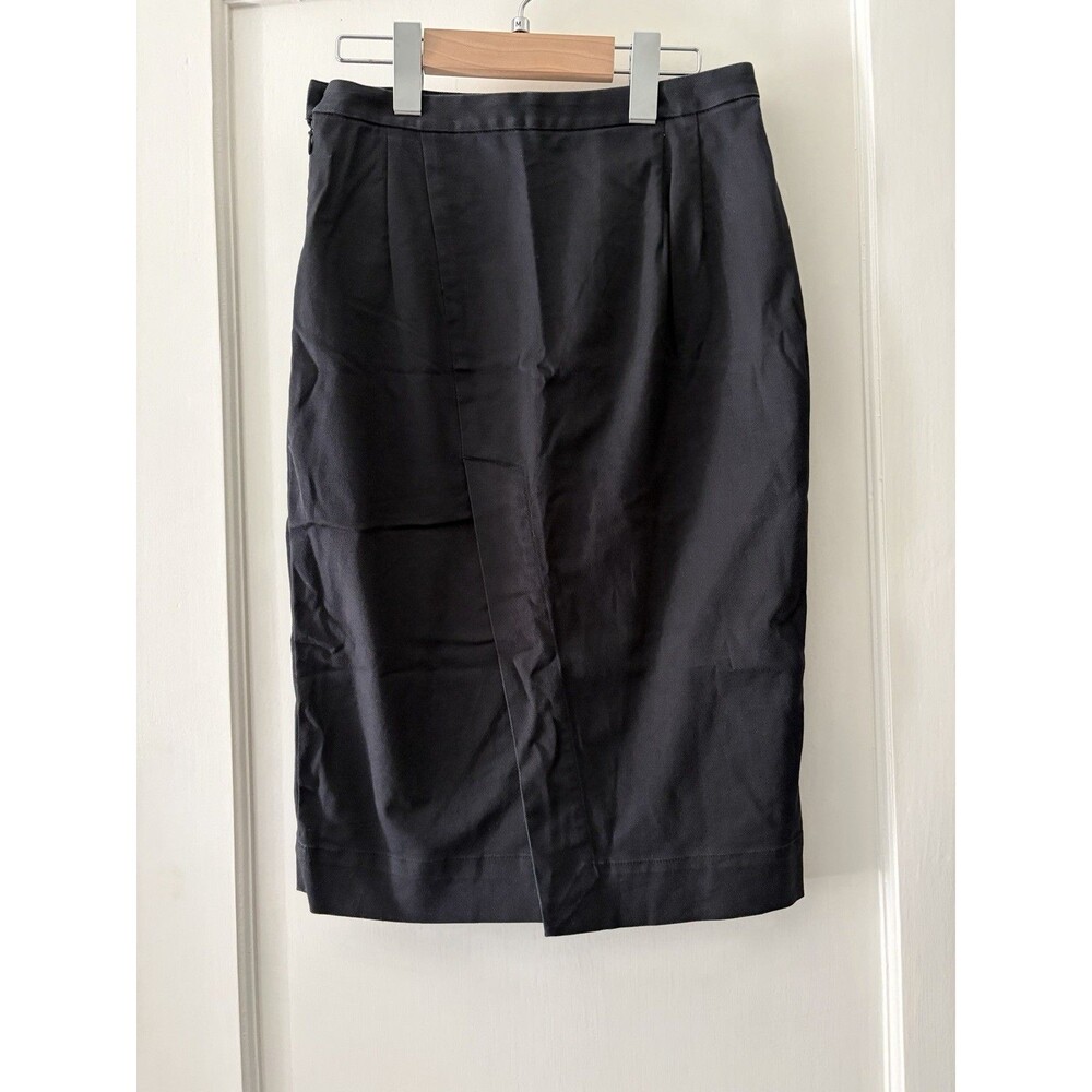 Uniqlo Black Pencil Skirt Size 0 XS Carine Roitfeld Minimalist Office Siren Work - Picture 2 of 7